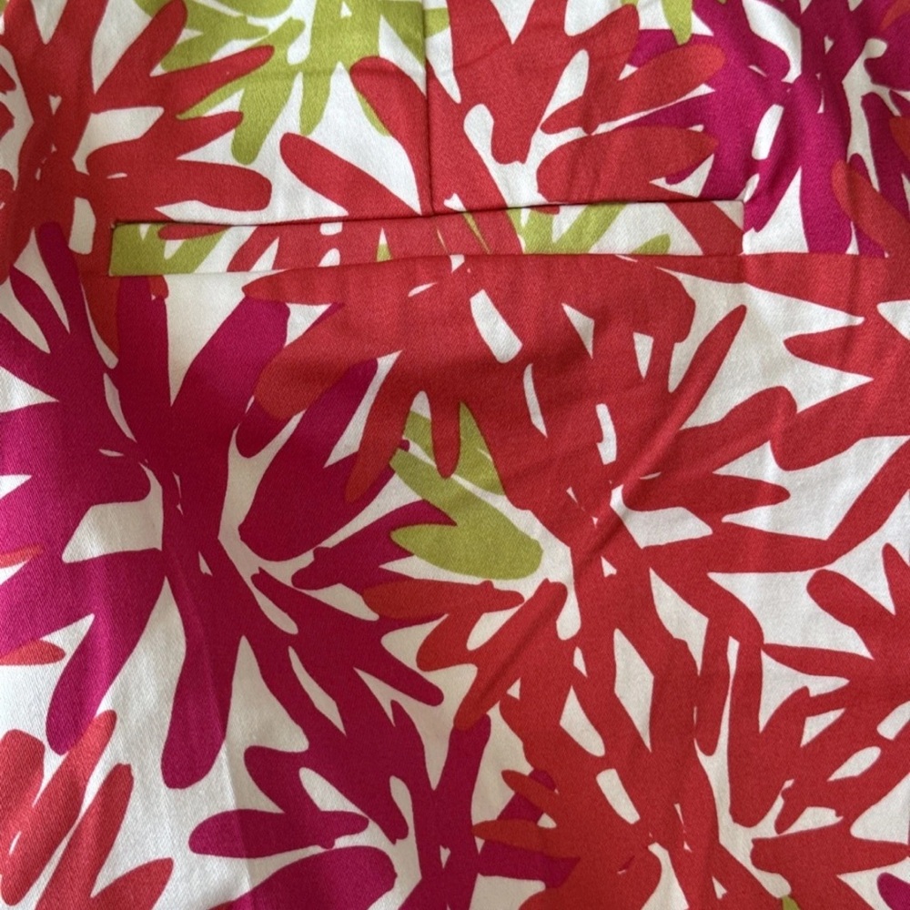 Pappagallo Hot Pink & Lime Floral Ankle Jeans pink (sand and melon) 10 nwt - Picture 6 of 16